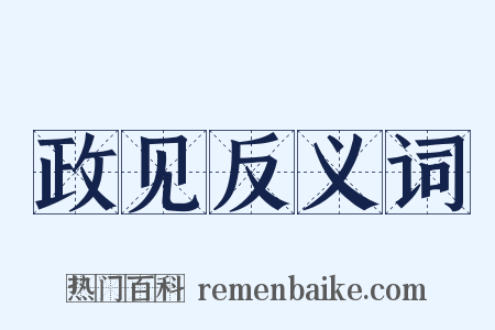 政见反义词是什么意思的图片